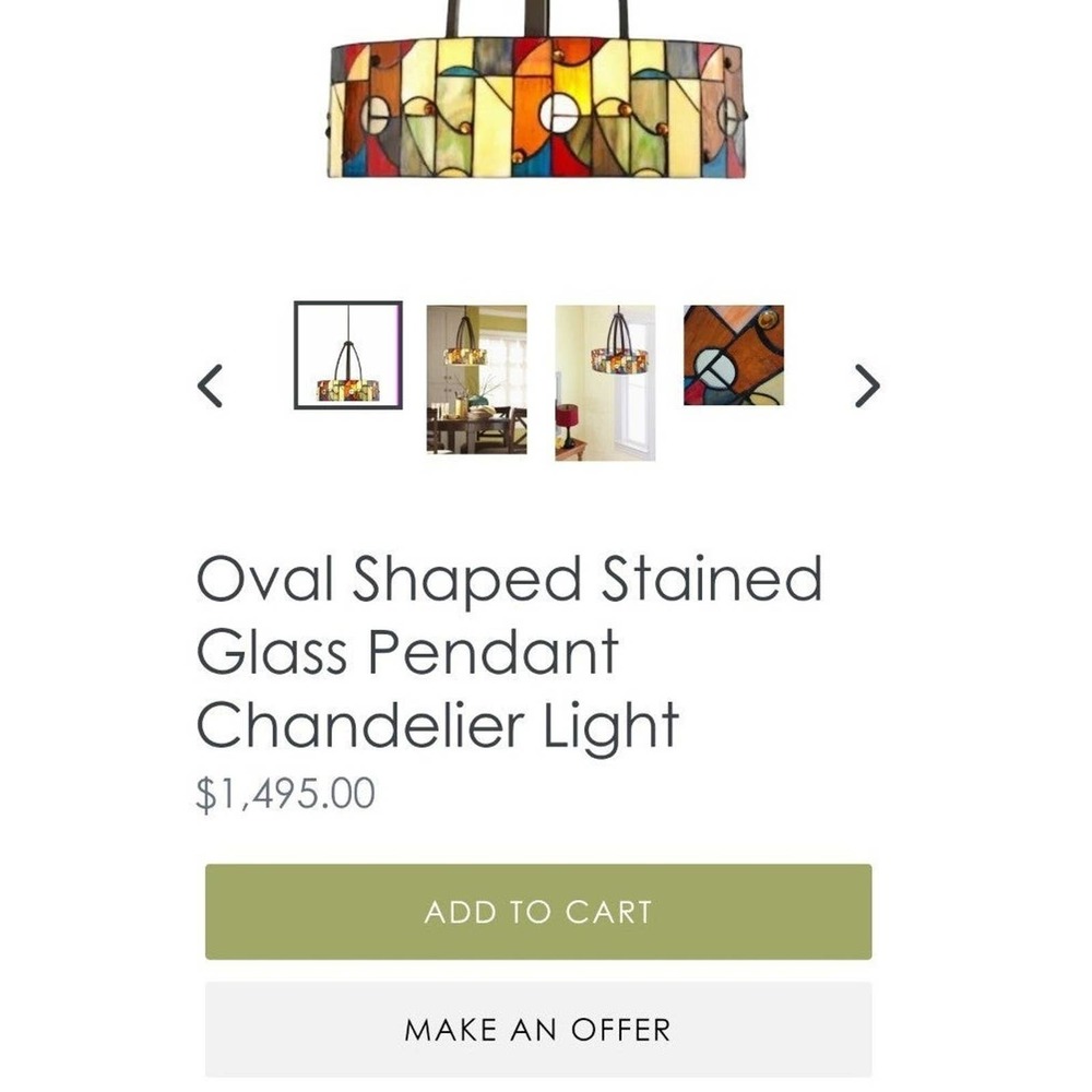 Gorgeous 20-in Oval Shape Allen Roth Chandler